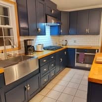 Real-wood kitchen cabinetry by Red Oak Trading Co.