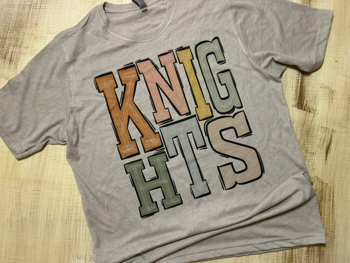 Knights Color Block Letters