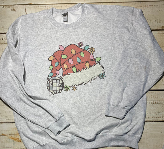 Disco Santa Hat Sweatshirt