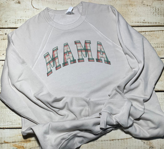 Mama Christmas Plaid Sweatshirt