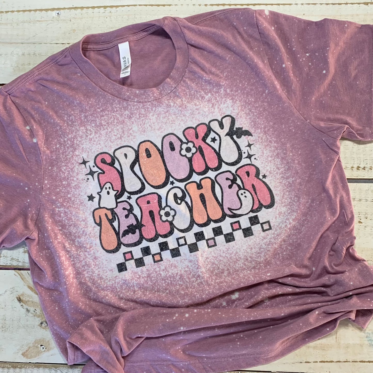 Spooky Teacher, teacher shirt, shirt for teacher, Balla-Canvas Heather Orchid