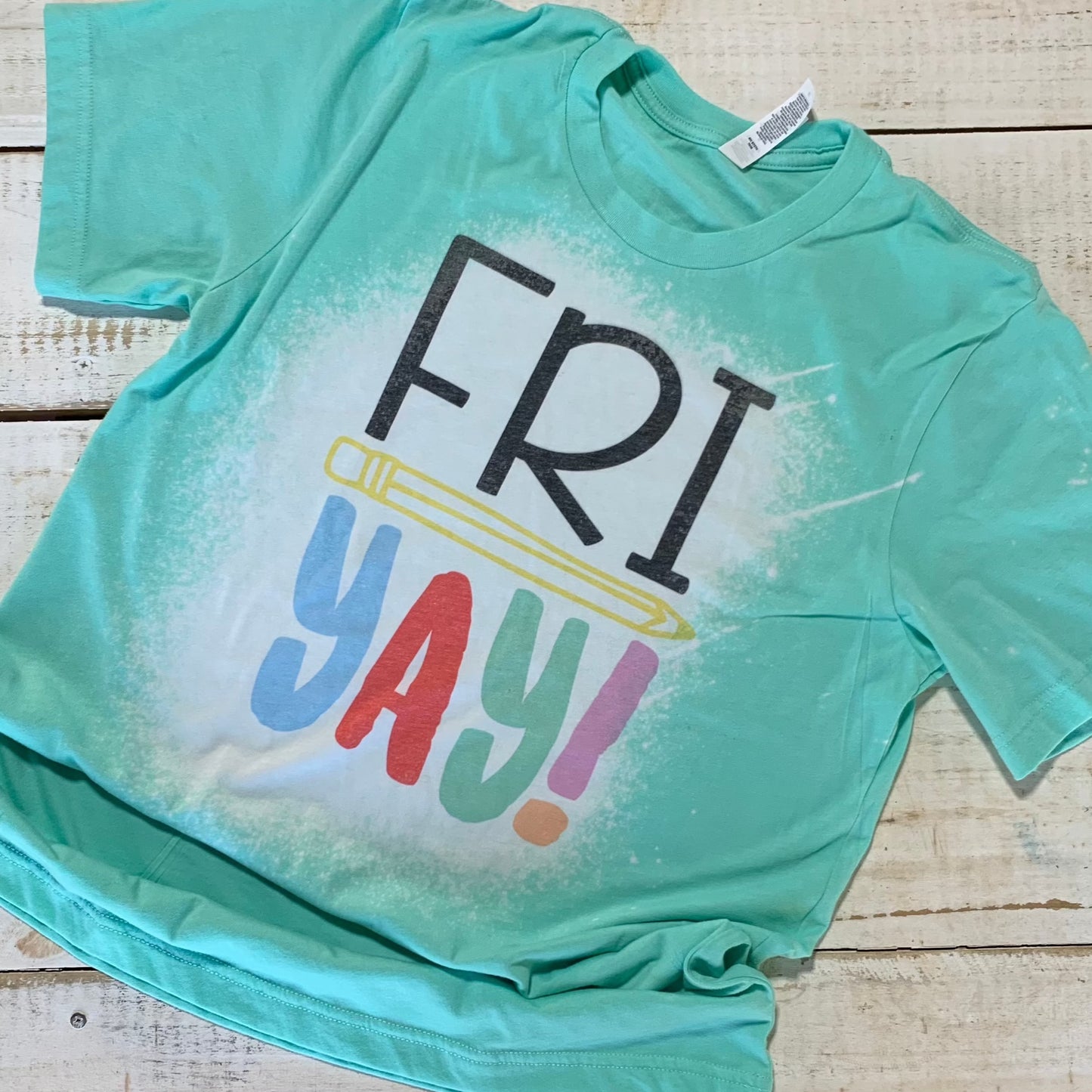 Fri-yay, Teacher Shirt, Shirt For Teacher, Bella-Canvas Mint