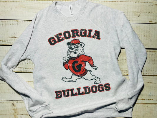 Retro Georgia Bulldogs Grey